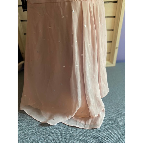 Express womens dress size 12 pink chiffon wrap sequin lined mini prom dance nwt - Picture 5 of 11